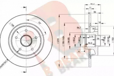 R BRAKE 78rbd12236 -